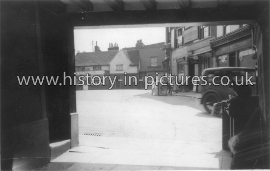 The Market Square from Passage Way to Abbey, Waltham Abbey, Essex. August 1937